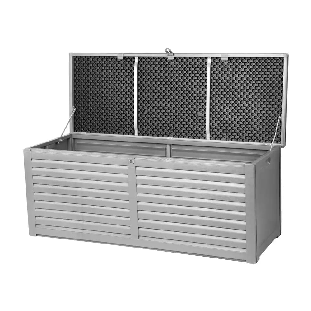 Outdoor Storage Bench Box 390L – Waterproof, Durable PP Material with Lockable Lid