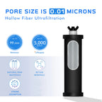 Portable 1 Gallon Stainless Steel Water Purifier for Home, Camping & Emergency Use