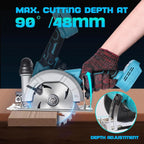 1800W Cordless Circular Saw with Adjustable Cutting Depth
