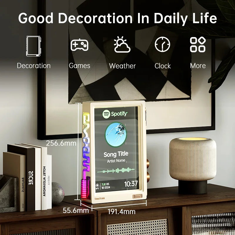 10.1" Smart HD Digital Frame with Clock, Crypto Ticker, Weather & Stock Widgets