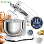 1200W White Stand Mixer with OLED Touch Display