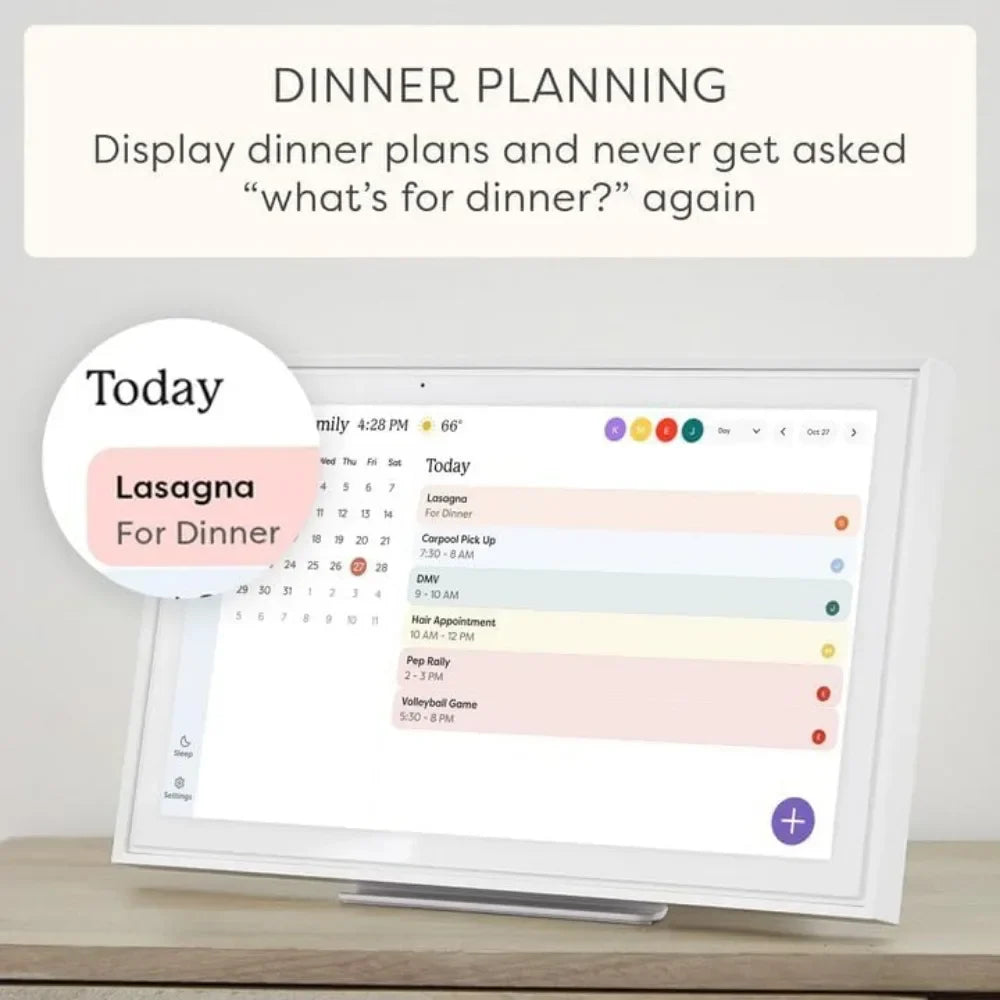 10" Smart Family Calendar & Chore Chart with Touchscreen Display