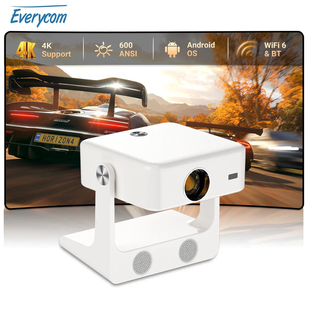 600ANSI Mini Home Projector with Bluetooth and 4K Support, D1ATV Version