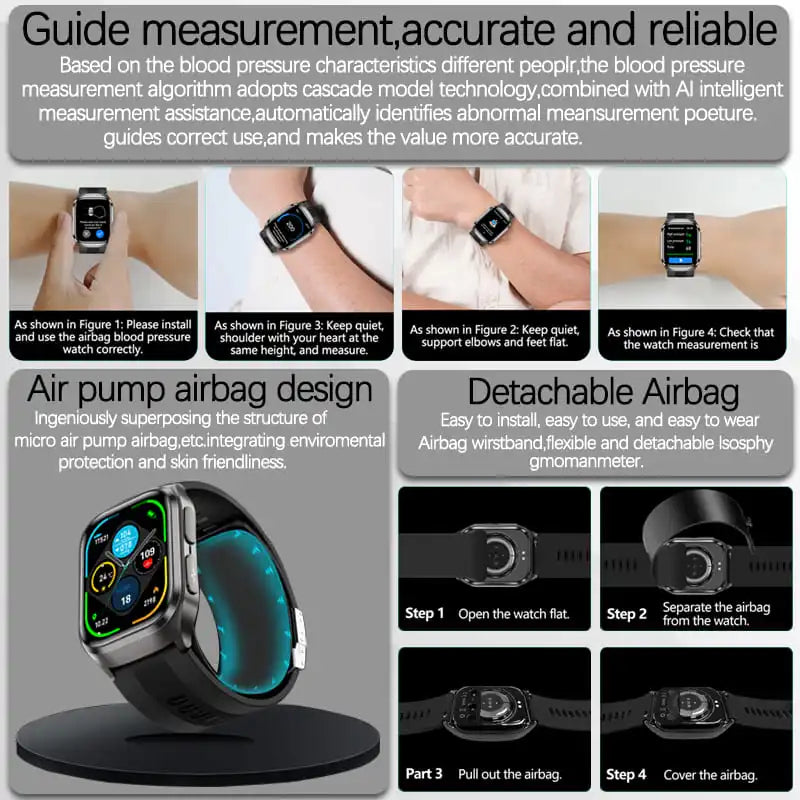 Waterproof NFC Smartwatch with Heart Rate and Blood Oxygen