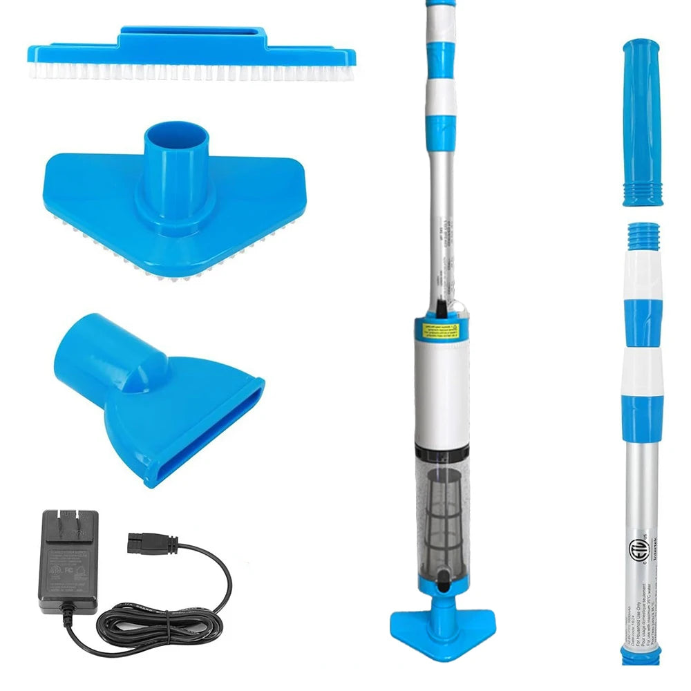 Portable Handheld Pool Cleaner with Adjustable Pole for Spas and Bathtubs