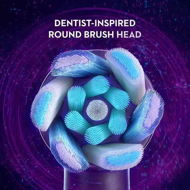 Cordless Electric Toothbrush with AI-Guided Brushing, 3D Micro-Vibrations & Travel Case