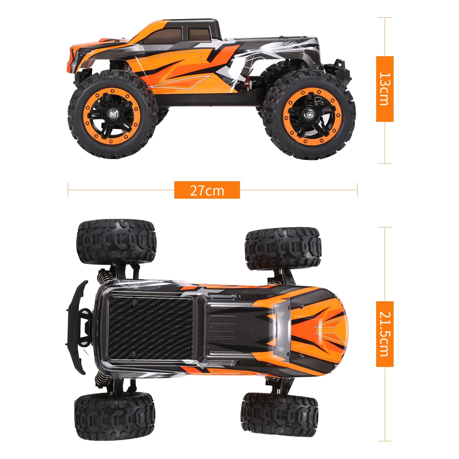 1:16 4WD RC Car with 2840 Brushless Motor – 45km/h High-Speed Off-Road Vehicle