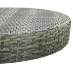 Outdoor Round Poly Rattan Garden Table 106cm – Weather-Resistant & Stylish Grey Design