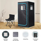 Full Size Steam Sauna Set Coffee Colour with Extra Accessories