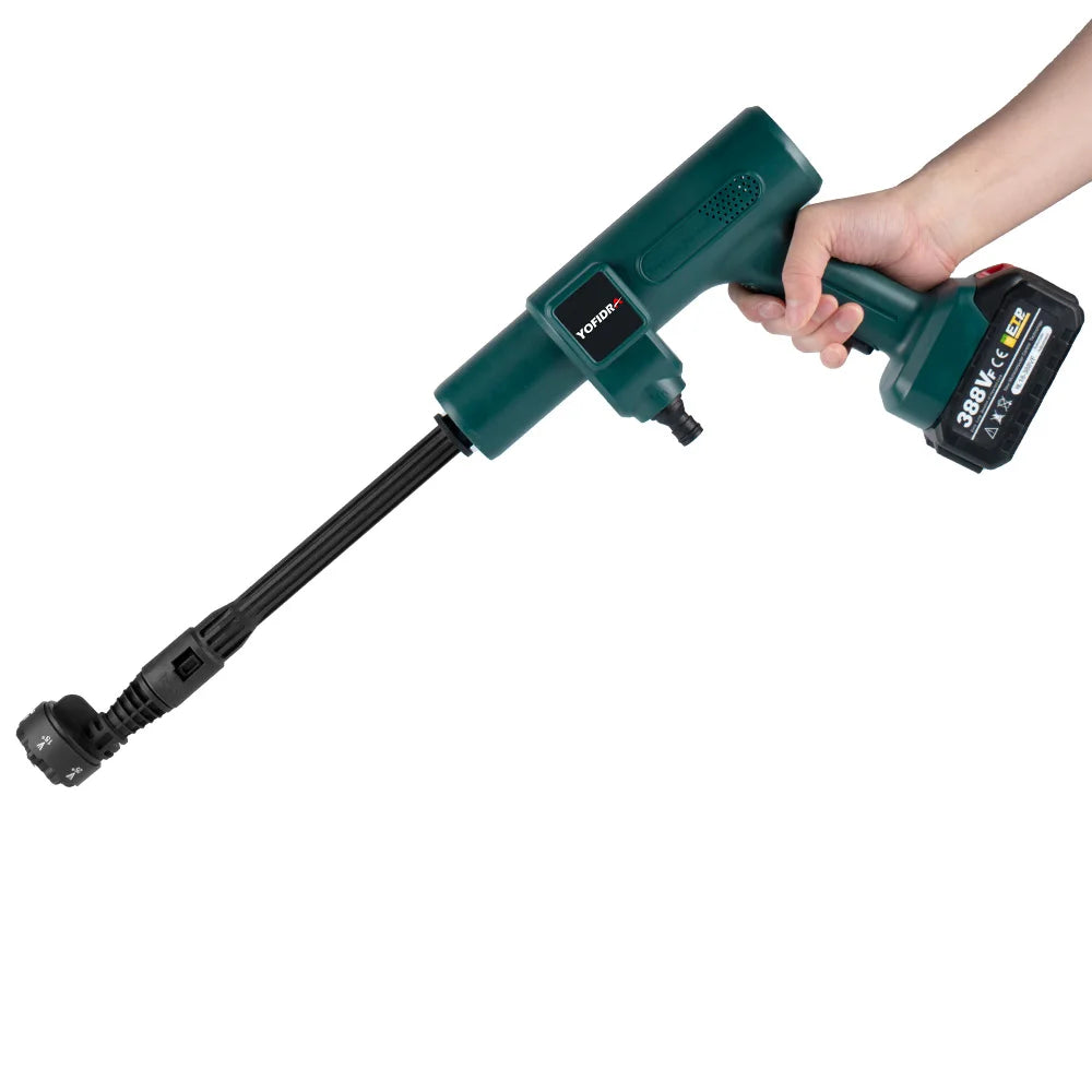 Cordless 3500W Electric Pressure Washer 200BAR, 6-in-1 Nozzle, 1 Battery, Long Hose for Outdoor Cleaning