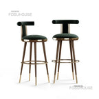Luxury Wooden Bar Chair, Modern Kitchen Furniture