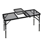 Height Adjustable Outdoor IGT Folding Table with Mesh Top - Large