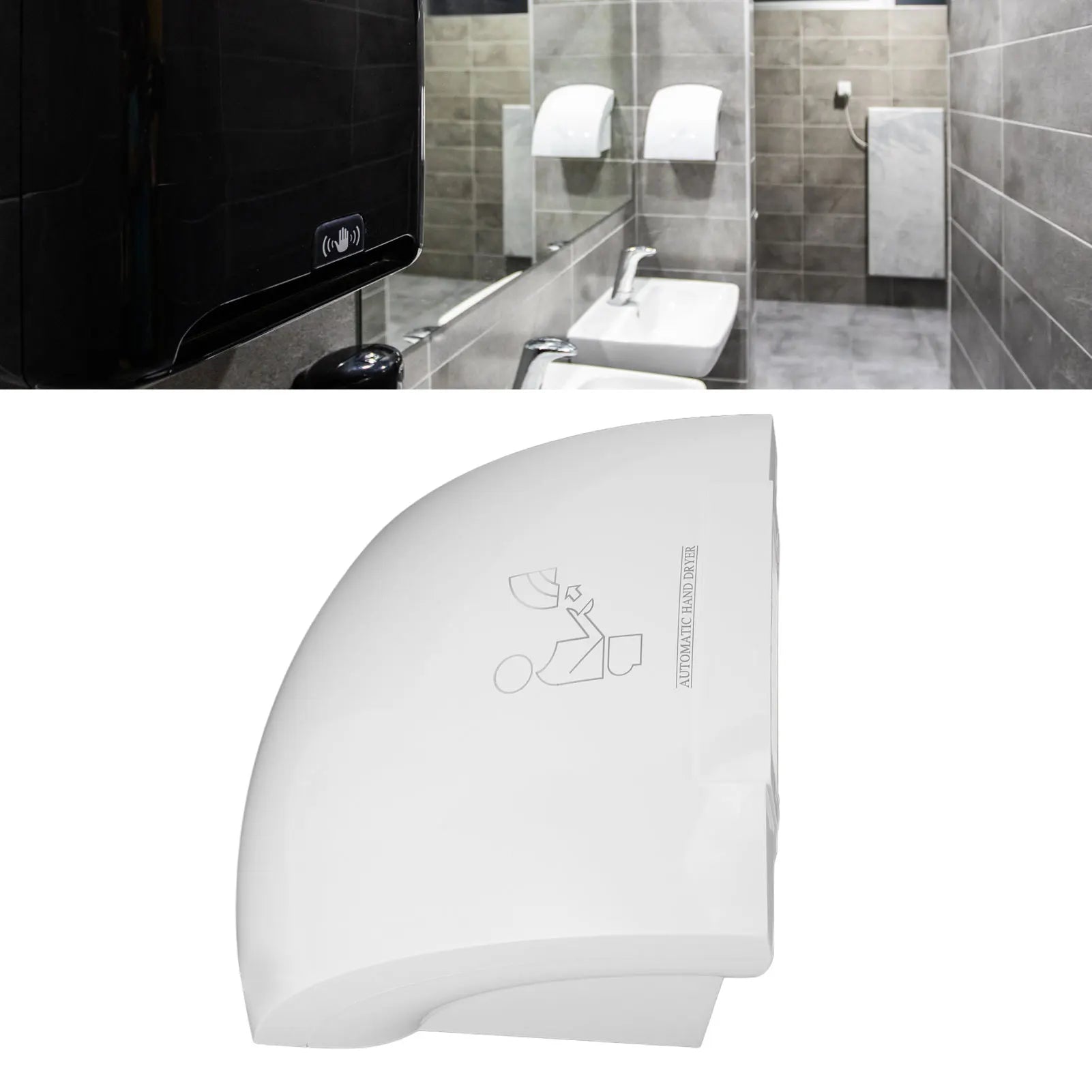 Wall-Mounted 1200W Warm Air Hand Dryer for Bathrooms