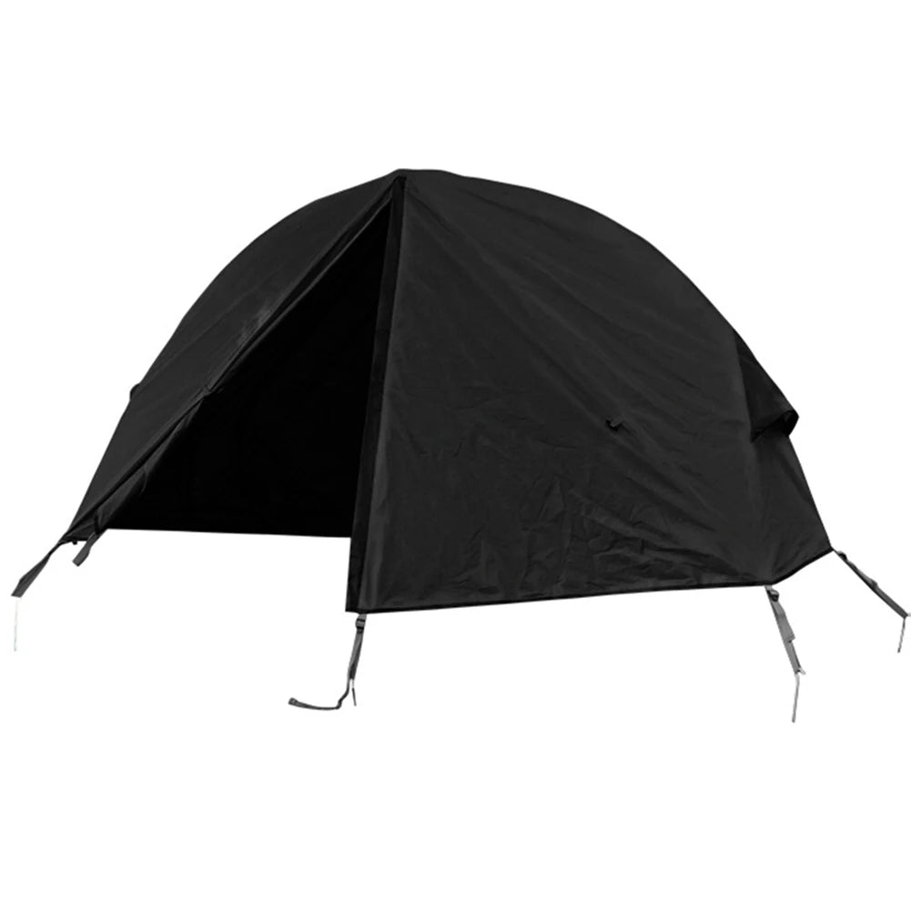 Khaki Off-Ground Camping Tent for Single Person