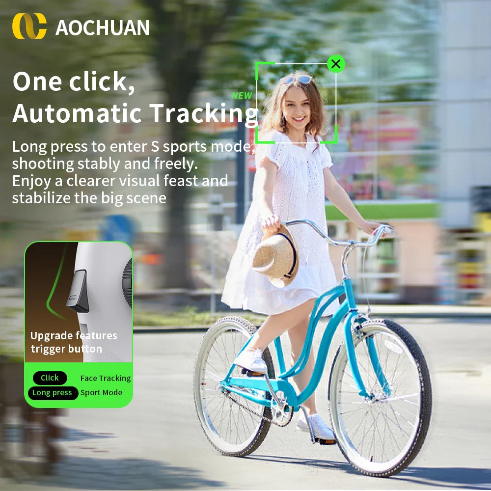Portable 3-Axis Smartphone Gimbal with Extension Rod