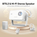 1080p Smart Projector with 4K Support and Auto Focus