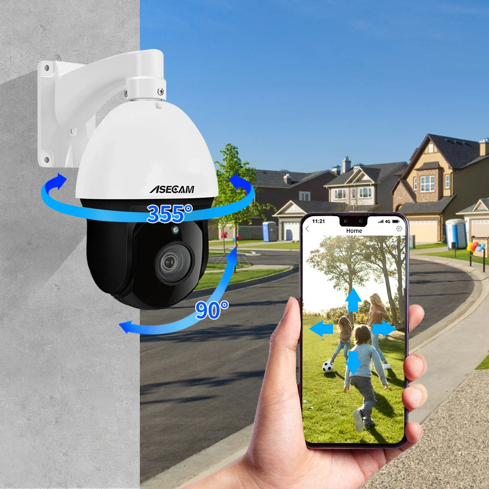 4K Outdoor PTZ Dome Camera with 30X Optical Zoom 8MP 4K 30X POE