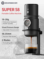 Portable Electric Espresso Maker with USB-C, Travel-Friendly black