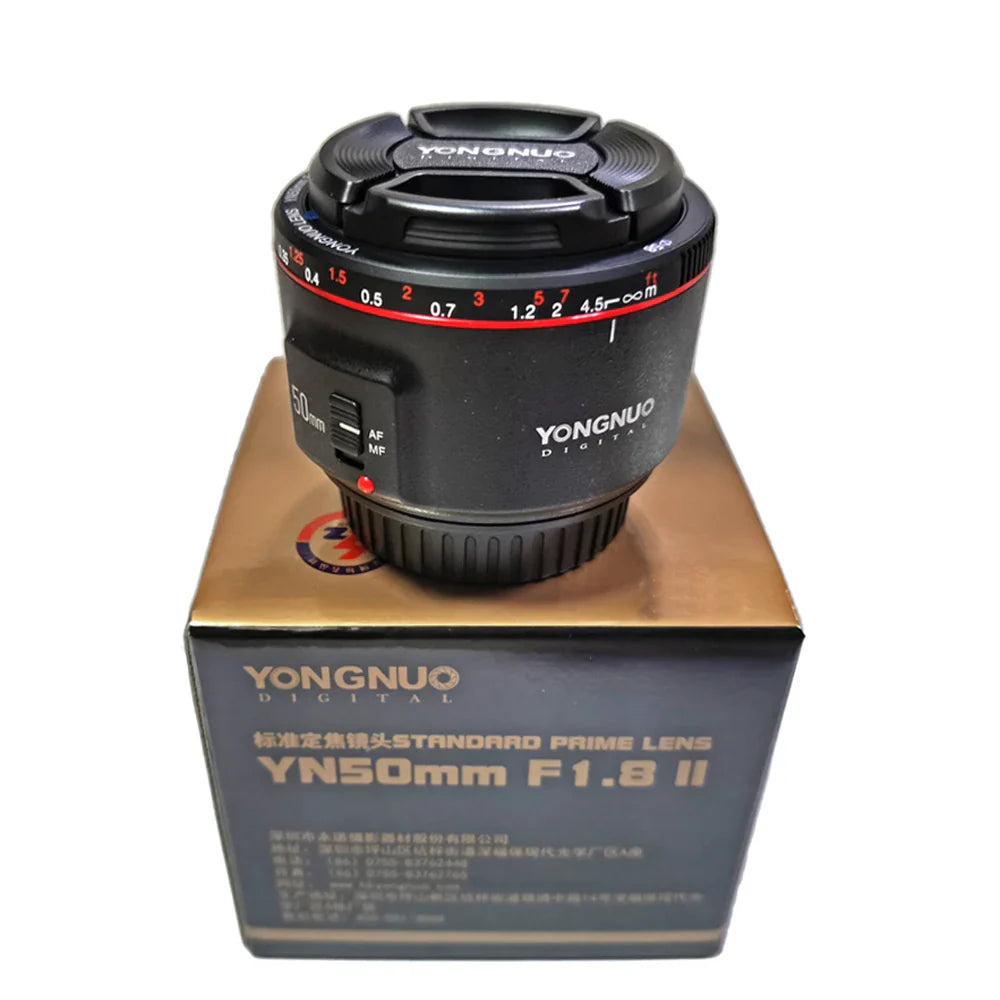 Canon-Compatible 50mm f/1.8 Lens with Accessories