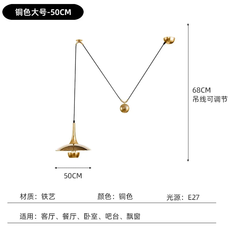 Modern Metal Pendant Lamp for Bedroom & Dining Room