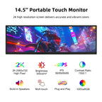 14.5” 2K Portable Touchscreen Monitor with HDMI & USB-C