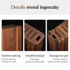 Wooden Knife Block with 6-Slot Storage for Kitchen Knives