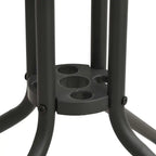 Round Outdoor Bistro Table – Tempered Glass Top, 80cm Anthracite, Steel Frame