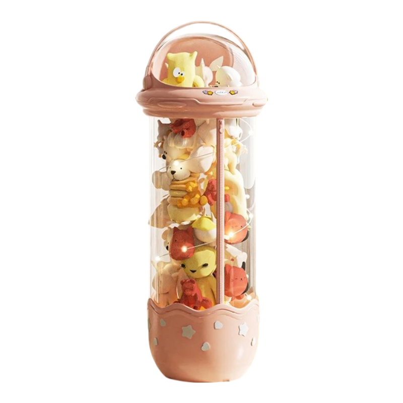 142cm Kids Toy Storage Barrel with Light & Zipper Lid