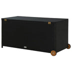 120cm Outdoor Storage Box with Wheels – Waterproof Rattan Deck Chest