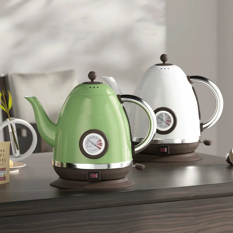 1.5L Stainless Steel Electric Kettle with Temperature Display – Green