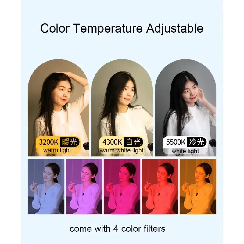 12W LED Light Kit with Adjustable Stand for Photography & Video