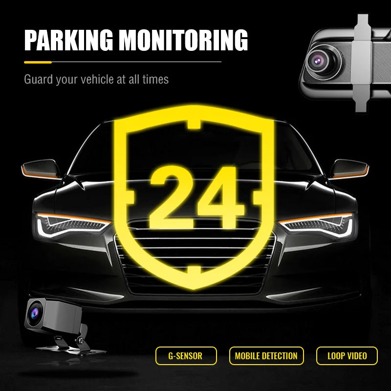 10" Touchscreen Dual Dash Cam 1080p Front + Rear Recording