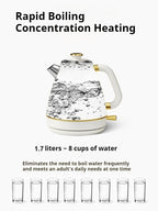 1.7L Stainless Steel Electric Kettle with LED Light & Auto Shut-Off