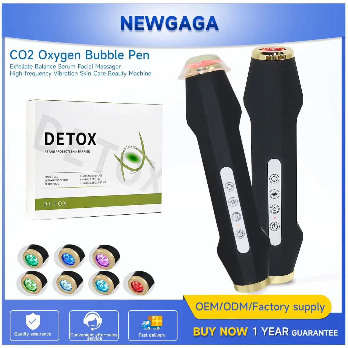 CO2 Bubble Facial Machine with Detox Pods & Aqua Pen