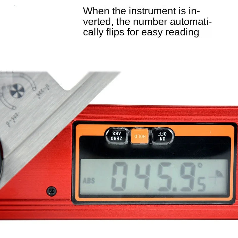 Electronic Digital Angle Finder 360° Rotating Protractor with Bubble Level for Precise Measuring
