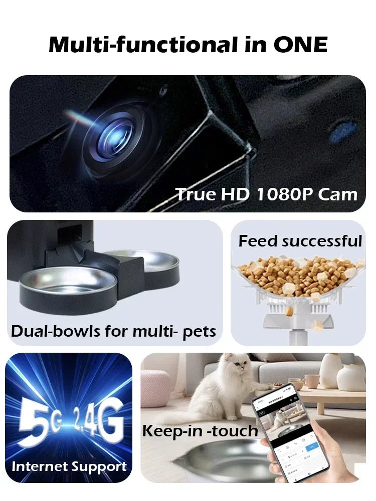1080P Smart Pet Feeder with Camera and WiFi