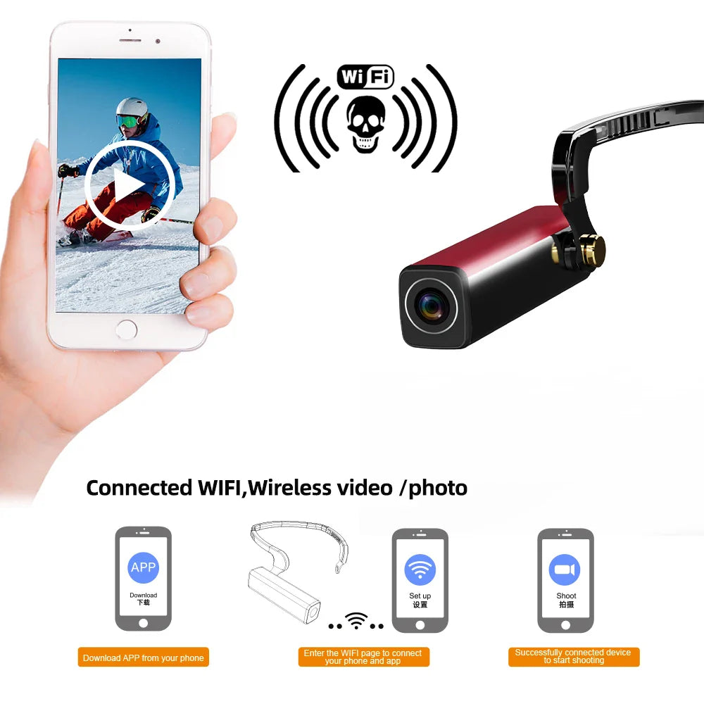 Lightweight WiFi Action Camera for Outdoor & Home Use