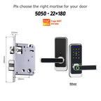 Electronic WiFi Smart Lock with Fingerprint, Code & Card Access – Fits Wooden & Steel Doors
