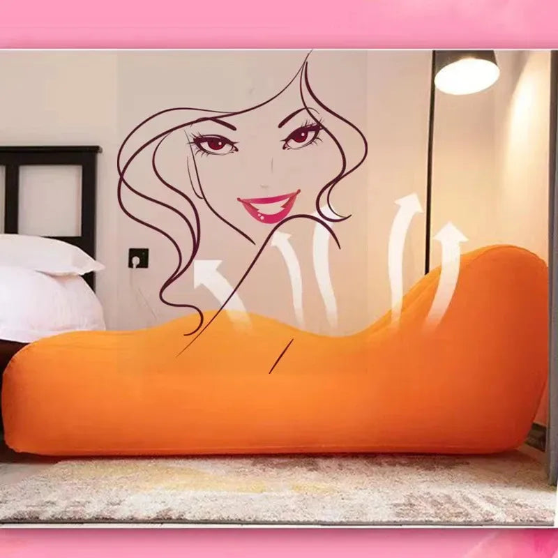 Foldable Inflatable Couch with Thick PVC for Travel & Home