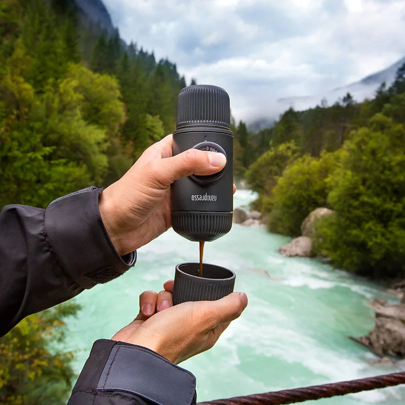 Portable Espresso Machine with 18 Bar Pressure – Nanopresso Handheld Coffee Maker for Travel & Camping