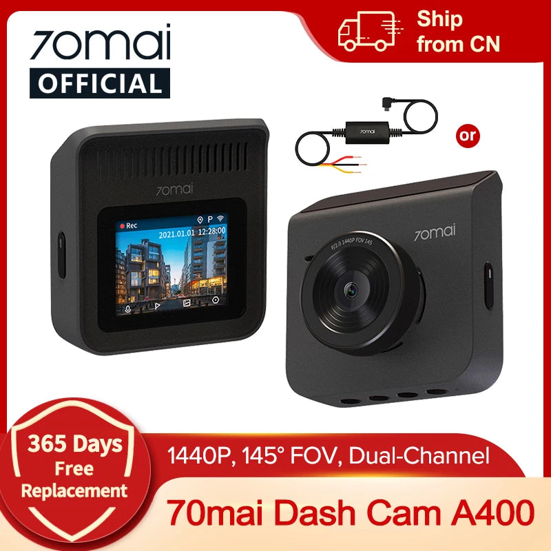 1440P Car DVR with Parking Mode and Wi-Fi Connectivity