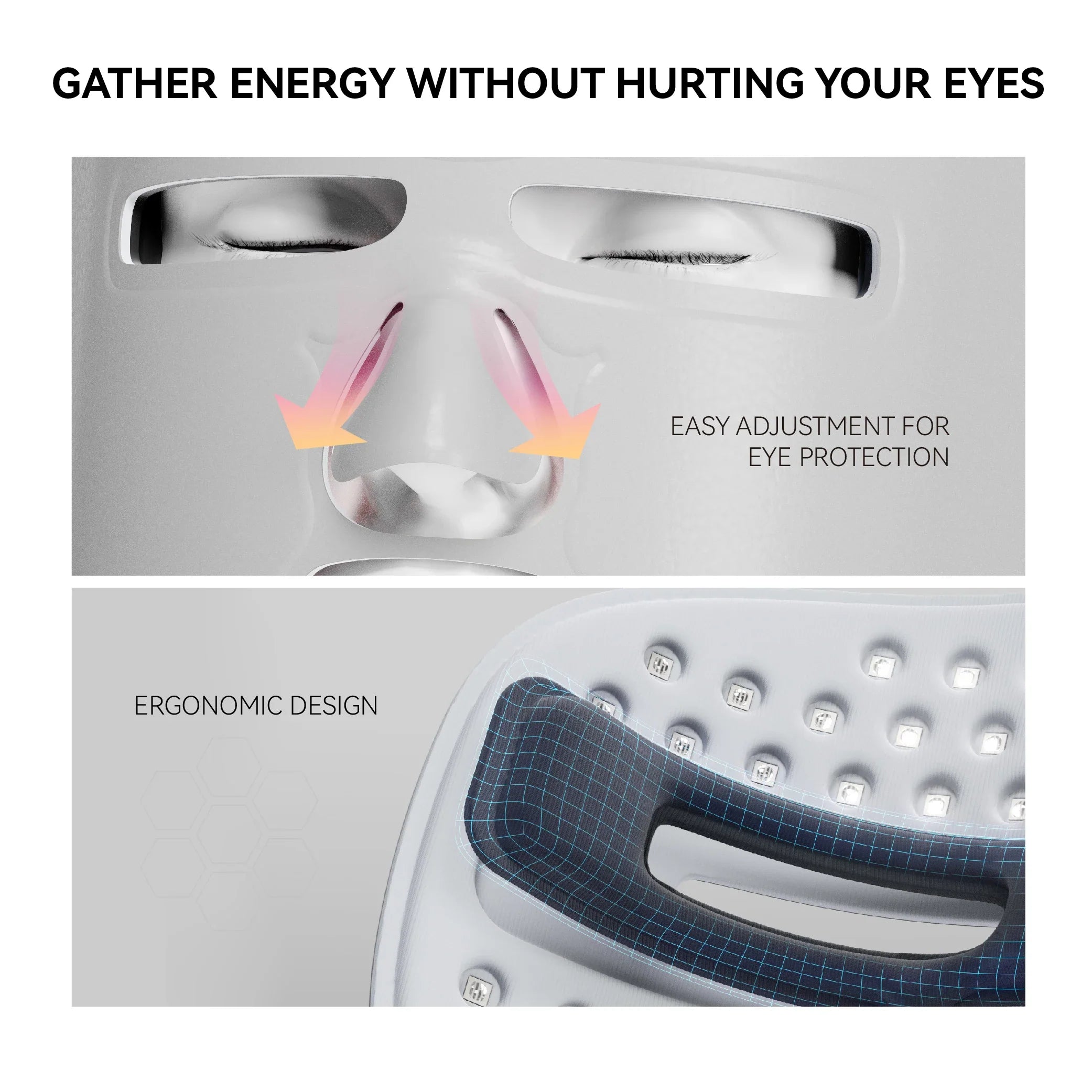 Rechargeable Red & Near-Infrared LED Facial Mask for Anti-Aging