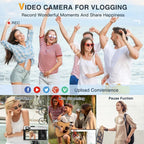 Rechargeable 4K Travel Camera with Autofocus and 32GB Card