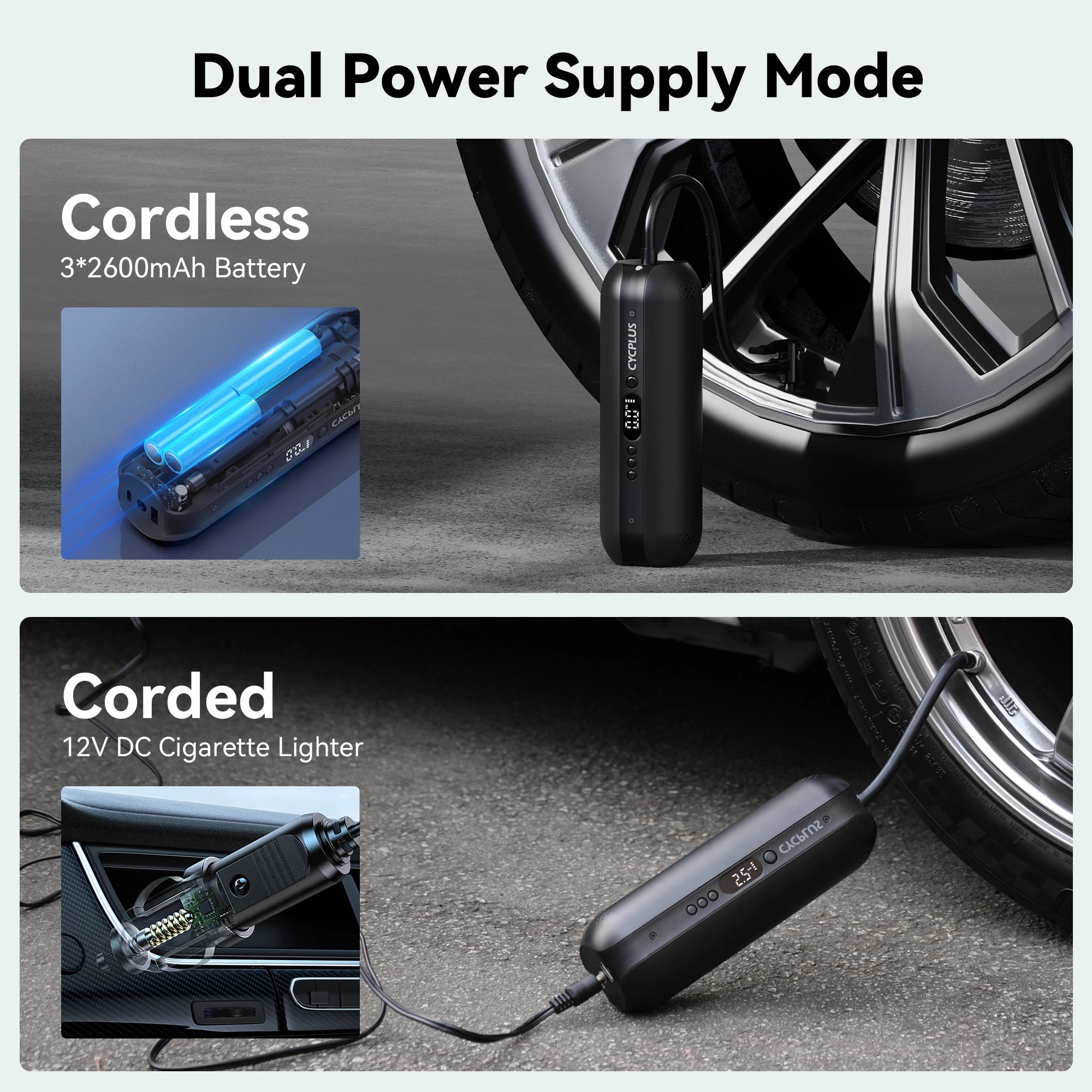 150PSI Rechargeable Air Pump Type-C Inflator for Car Bike