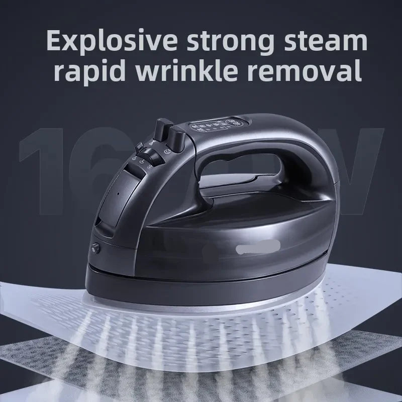Cordless High-Power Steam Iron Adjustable Temperature Quick Heat Up for Home & Travel
