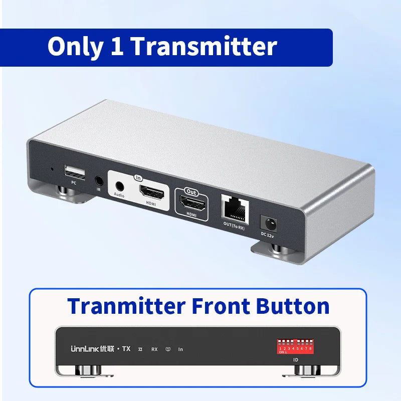 200m HDMI Extender with IR, Loop-Out and USB
