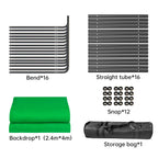 2.4x4m Collapsible Black Chroma Key Backdrop