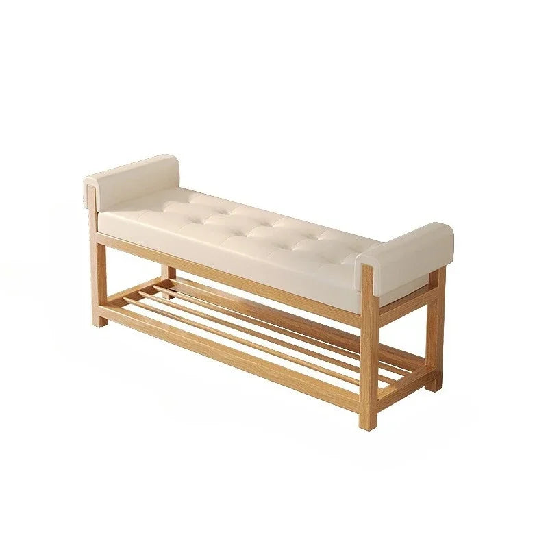 Bedroom Entryway Bench, 100cm, Hidden Shoe Storage