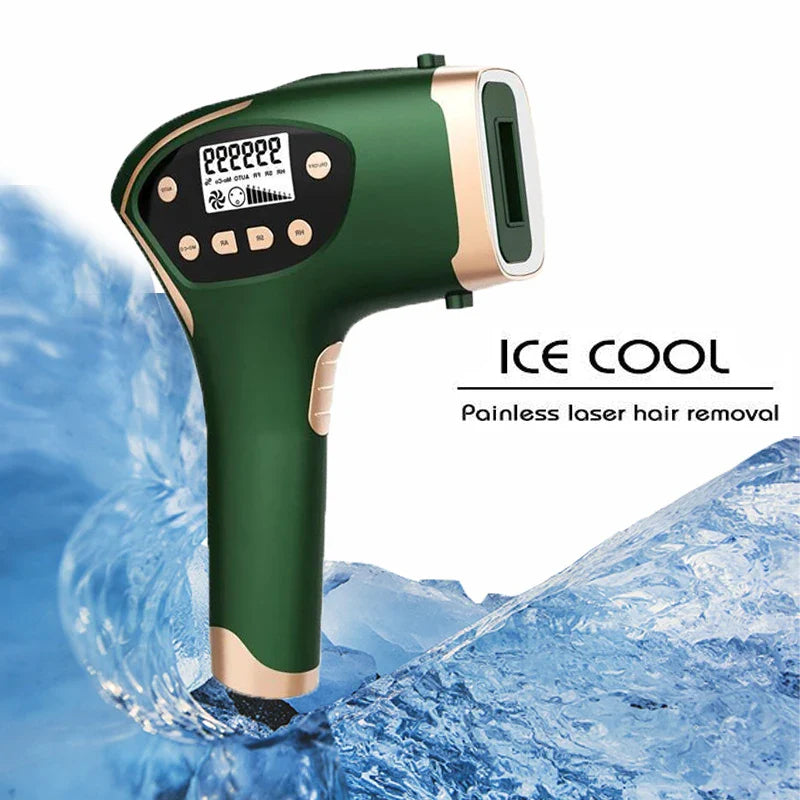 Portable IPL Hair Removal Epilator with 9 Intensity Levels & Auto Mode Add 3 Lamp