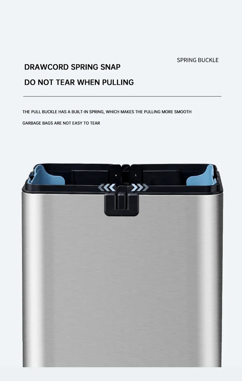 15L Smart White Trash Bin with Automatic Lid